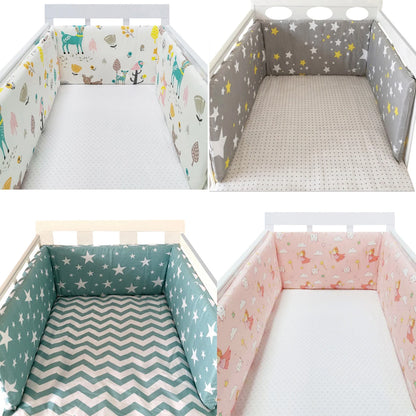 Tour de Lit Bébé Coton | Pare-Choc Respirant 200cm | 24 Couleurs | 0-36 mois