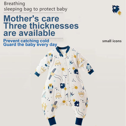 Sac de couchage hiver enfant avec pieds – Motifs animaux & espace, chaud, 1-4 ans