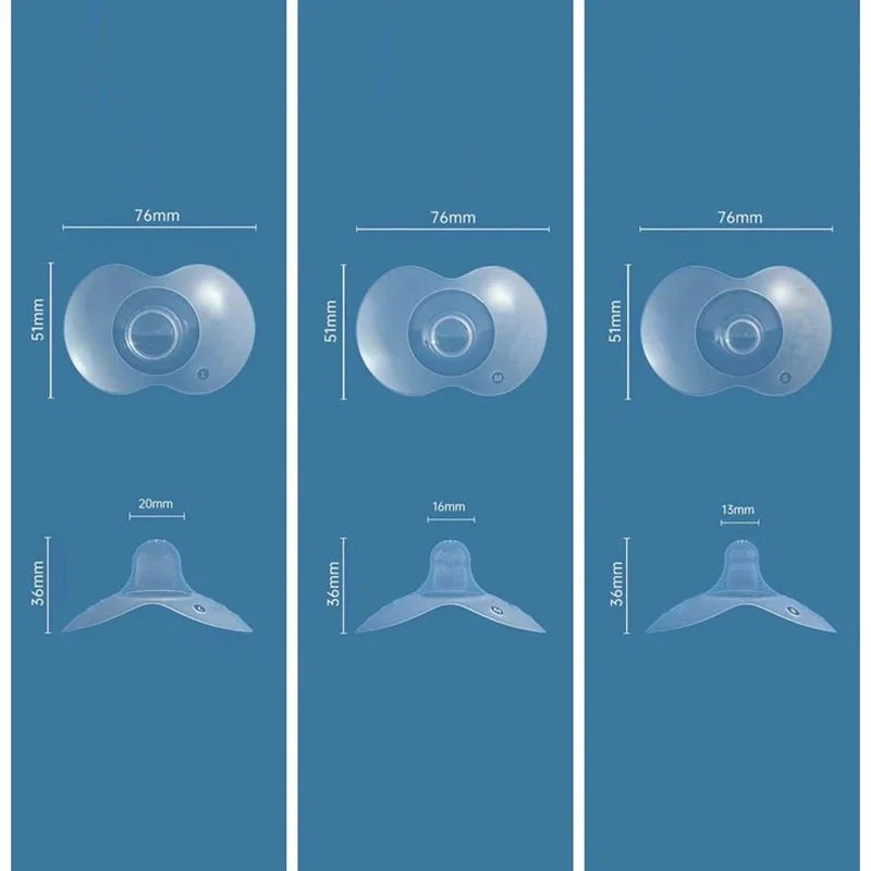 Protège-mamelons silicone allaitement – Lot de 2, doux & sécurisés, tailles S/M/L