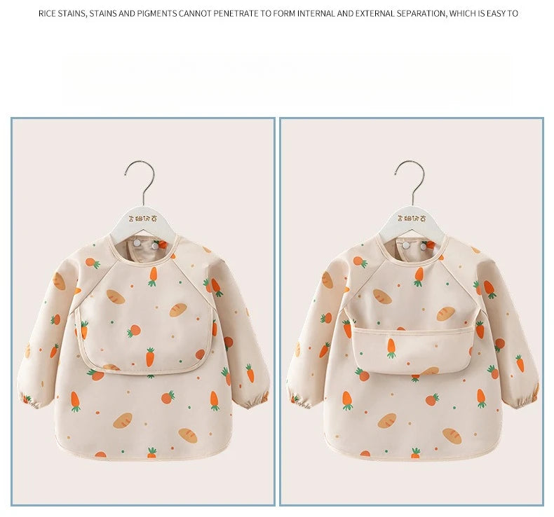Tablier smock impérméable enfant manches longues – Poche avant, léger été