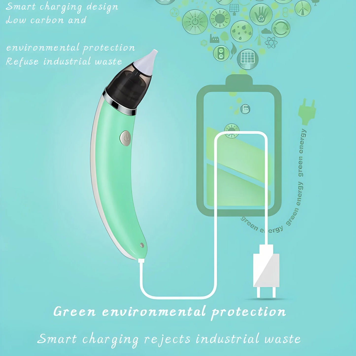Aspirateur nasal électrique bébé – Silencieux, sûr & efficace, rechargeable