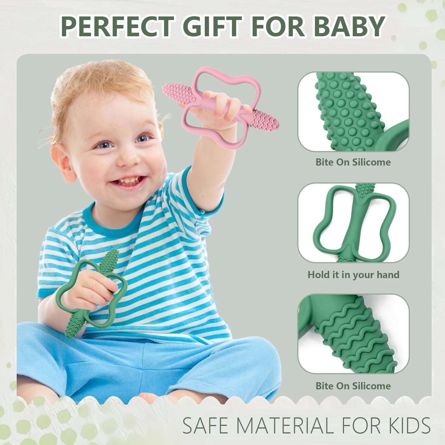 Anneau de Dentition Bébé | Silicone Alimentaire | 0-12 Mois