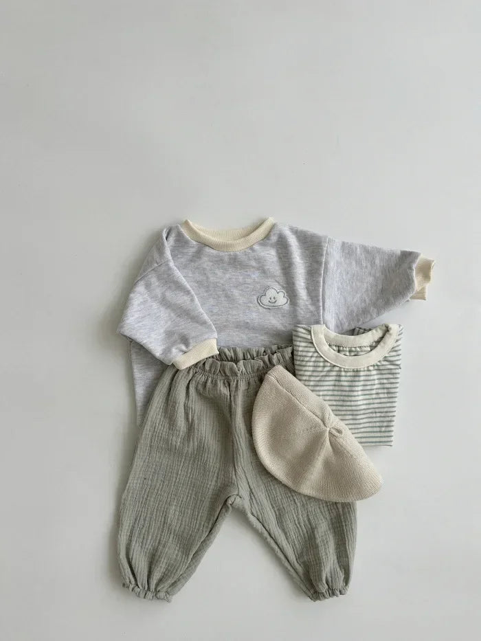 Pantalon Bébé Coton Doux | Imprimé Mignon | Mousseline | 3 Mois – 3 Ans