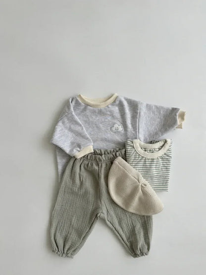 Pantalon Bébé Coton Doux | Imprimé Mignon | Mousseline | 3 Mois – 3 Ans