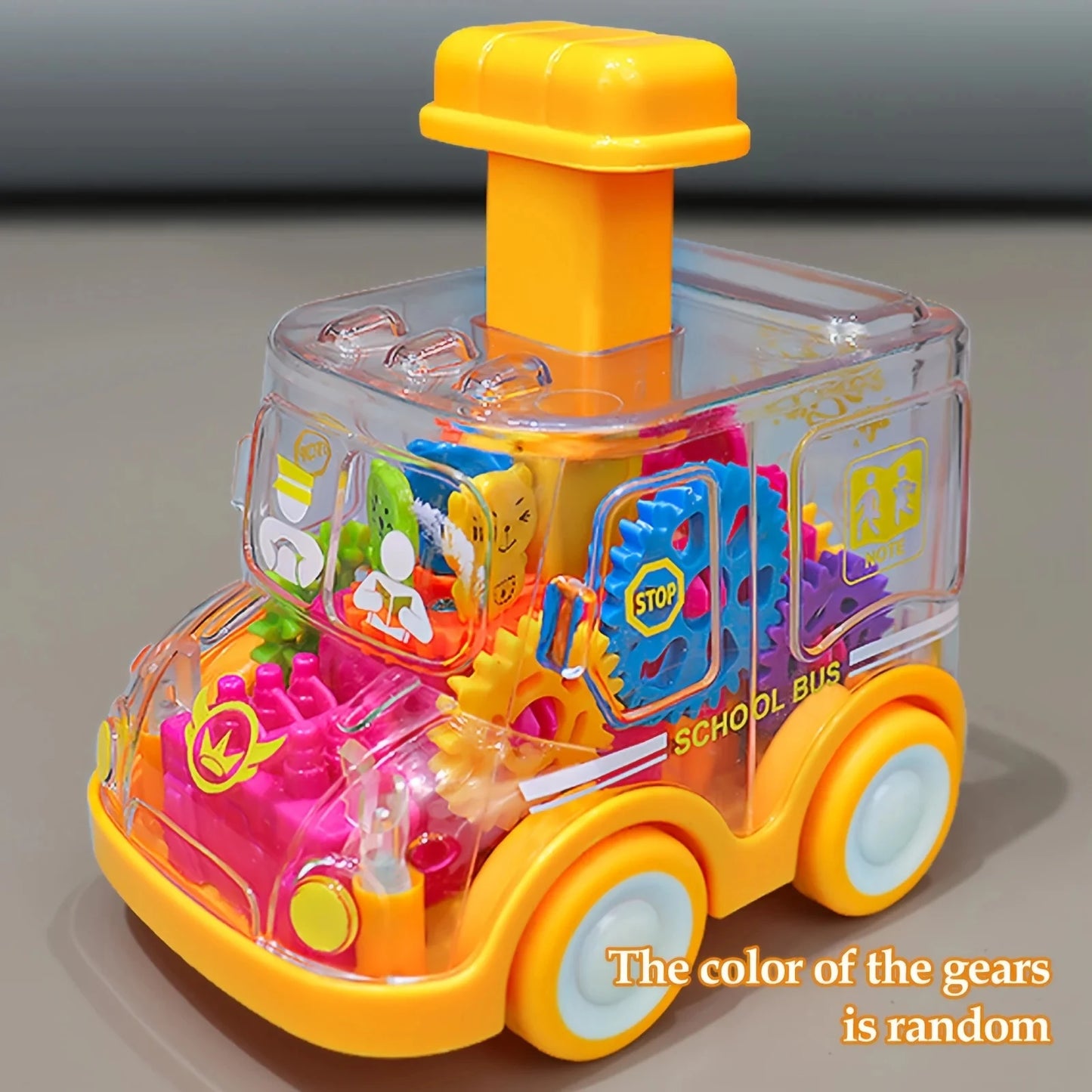 Voiture Friction Enfant Transparente | Engrenages Visibles | Cadeau 2-6 Ans