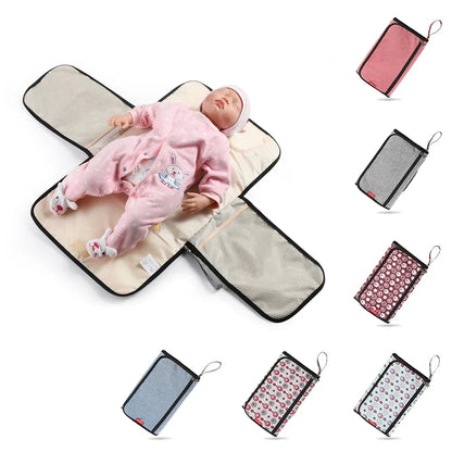 Waterproof Diaper Changing Mat Travel Multifunction Portable Baby Diaper Cover Pad Clean Hand Folding Diaper Bag Soft Flexible T