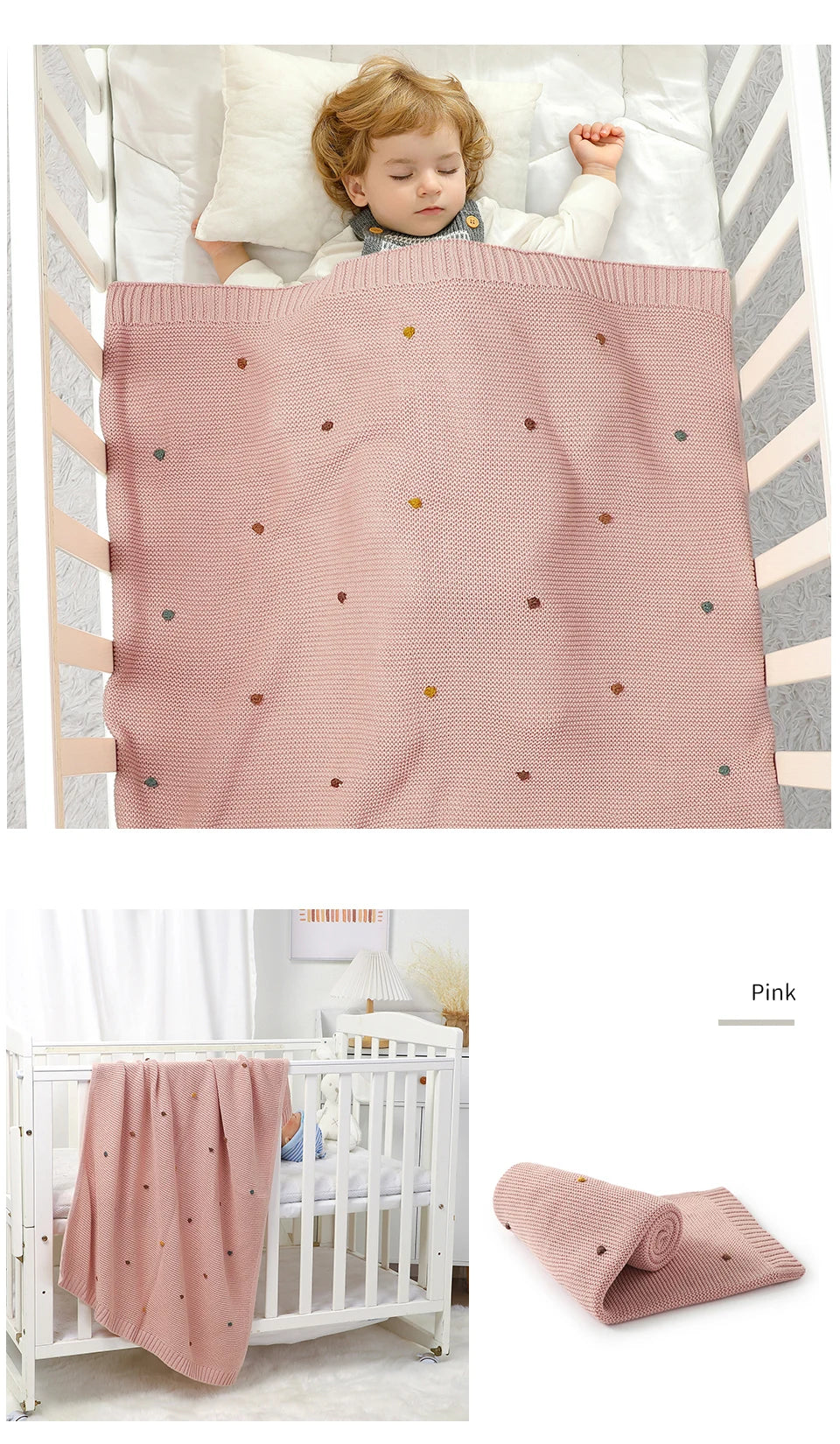 Couverture Bébé Naissance Coton | Lange Mousseline Emmaillotage | 90x70cm | Garçon & Fille