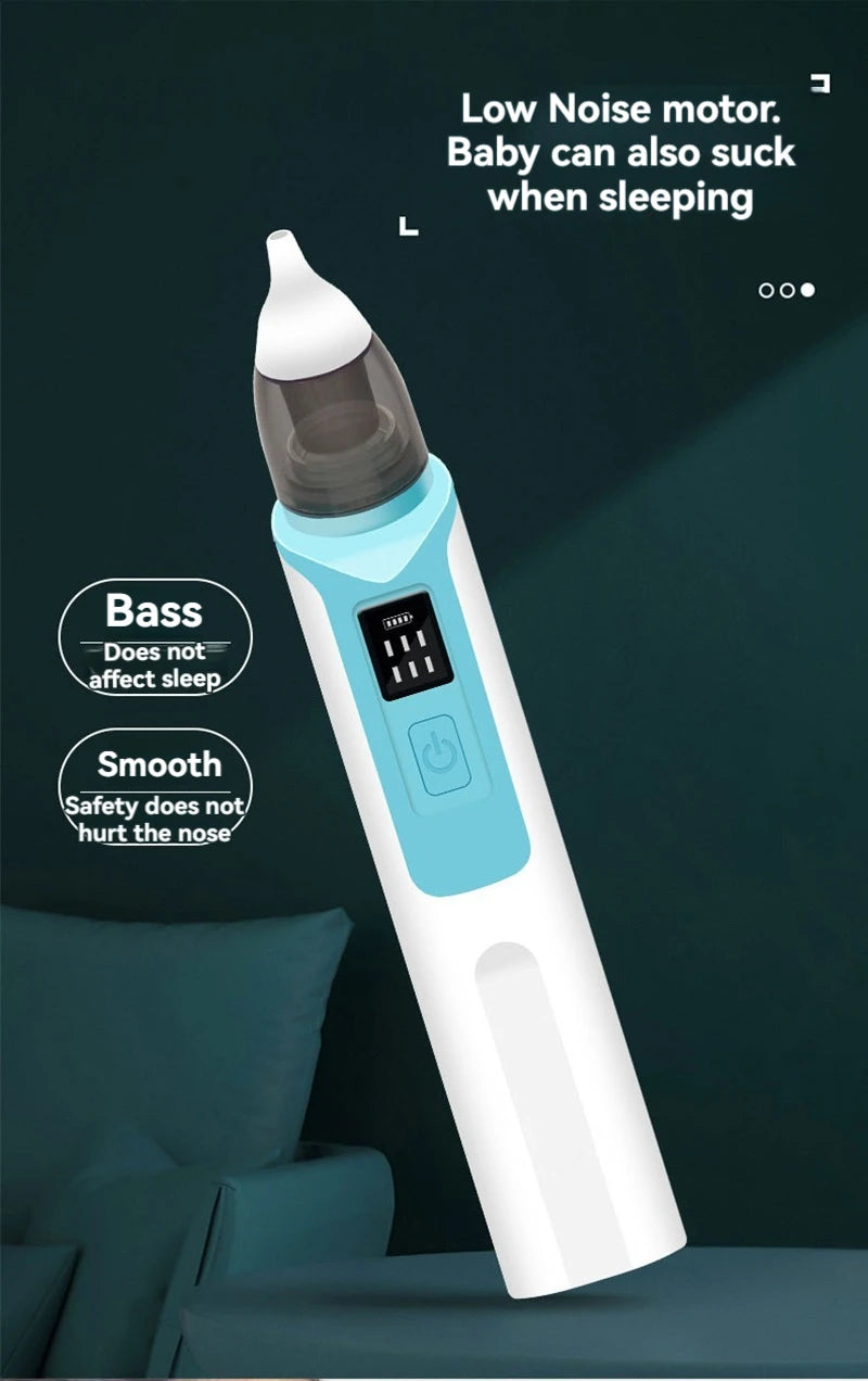 Mouche bébé électrique rechargeable 2026 – Silencieux, anti-congestion, 9 niveaux d'aspiration