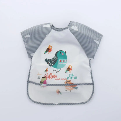 Tablier bavoir impérméable manches longues bébé – Dessin animé, poche, 0-3 ans