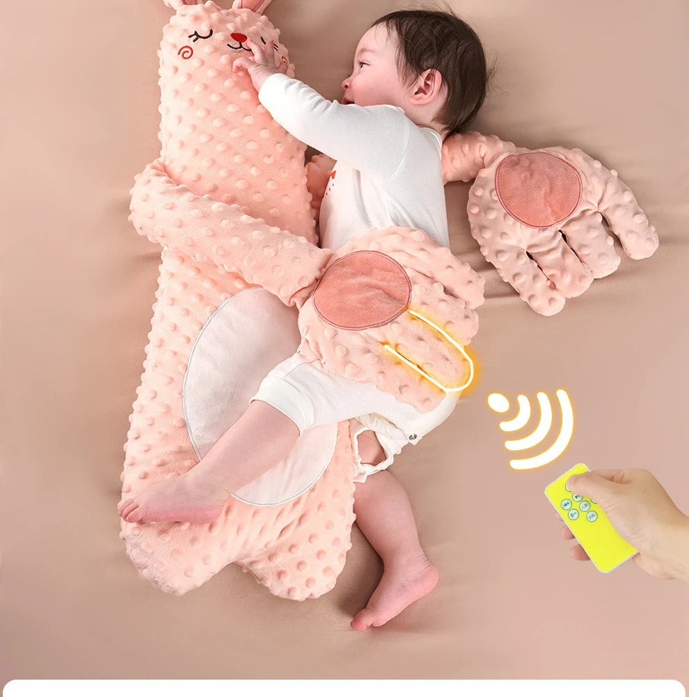 Peluche Tapotante Bébé | Coussin Tapotement Télécommande | Nouveau-Né