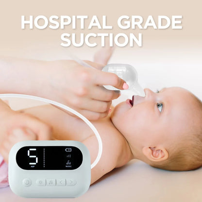 Aspirateur nasal bébé électrique premium – Musique intégrée, veilleuse & 9 niveaux d'aspiration